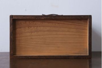 アンティーク雑貨　古民具・骨董　引き出し付き!煙草箱型小物入れ