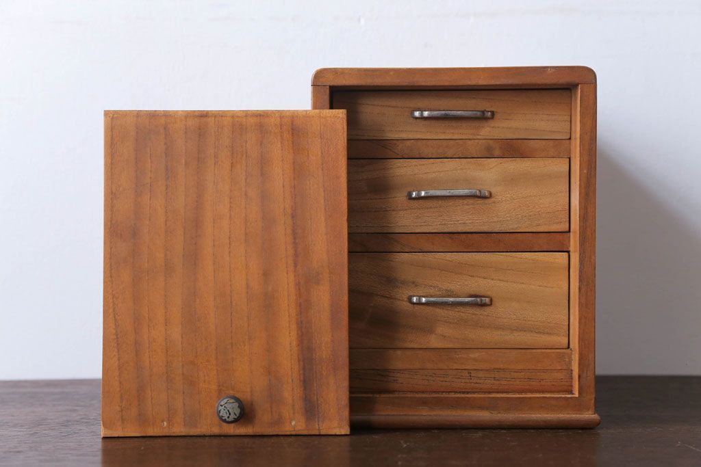 アンティーク家具　古民具・骨董　珍しい作りの高級小物入れ