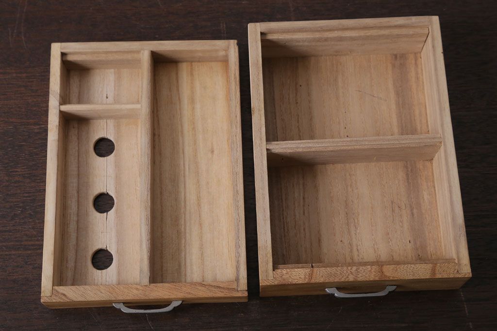 アンティーク家具　古民具・骨董　珍しい作りの高級小物入れ