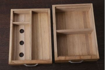 アンティーク家具　古民具・骨董　珍しい作りの高級小物入れ