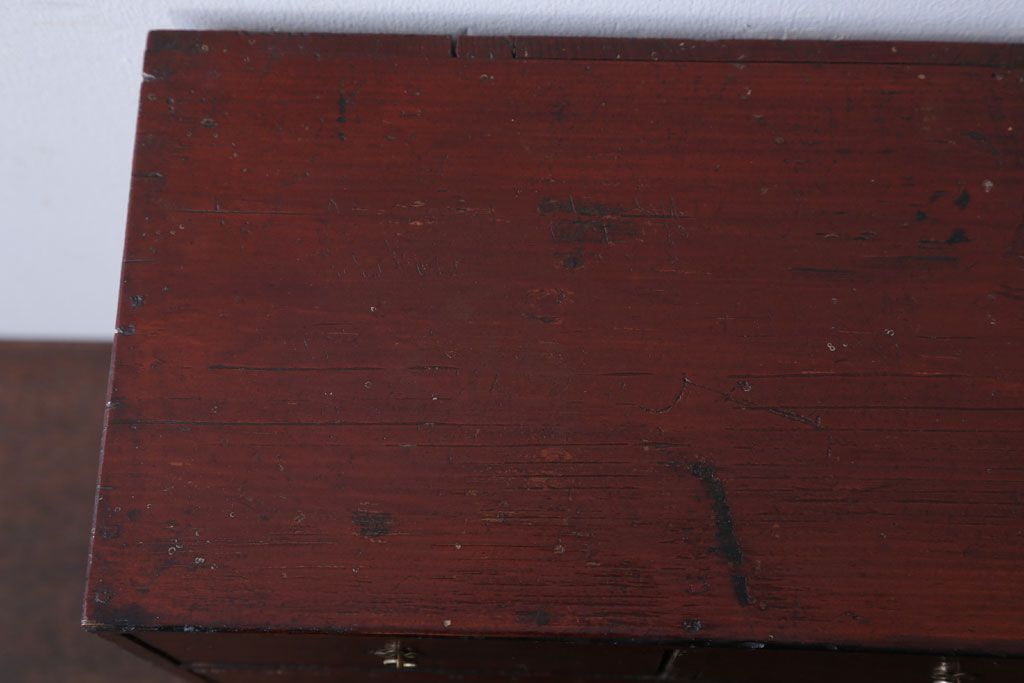 アンティーク家具　和製アンティーク　漆塗りの古い小引き出し