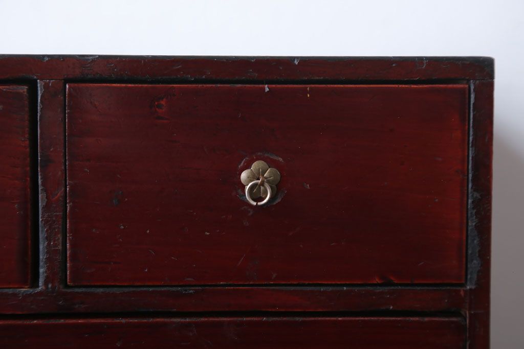 アンティーク家具　和製アンティーク　漆塗りの古い小引き出し