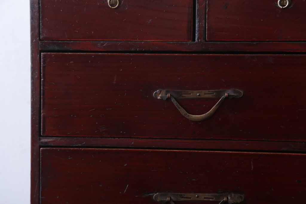 アンティーク家具　和製アンティーク　漆塗りの古い小引き出し