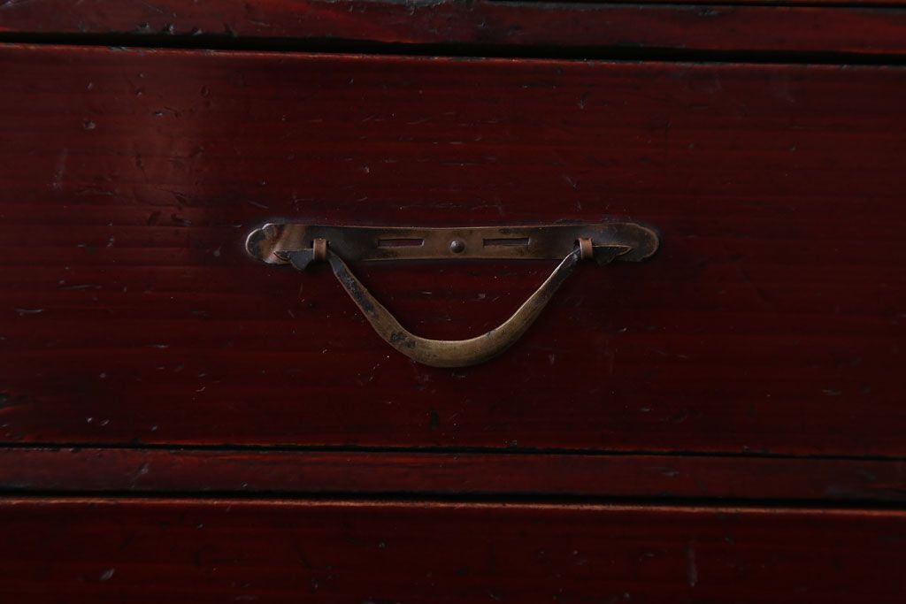 アンティーク家具　和製アンティーク　漆塗りの古い小引き出し