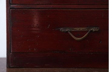 アンティーク家具　和製アンティーク　漆塗りの古い小引き出し