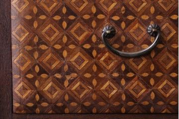 中古　箱根寄木細工が美しい小引き出し