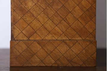中古　箱根寄木細工が美しい小引き出し