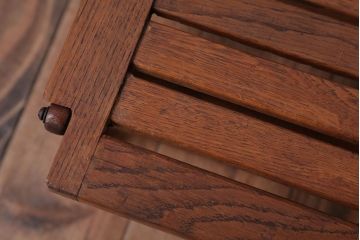 アンティーク家具　和製アンティーク　ナラ材の古いフォールディングチェア(折りたたみ椅子)