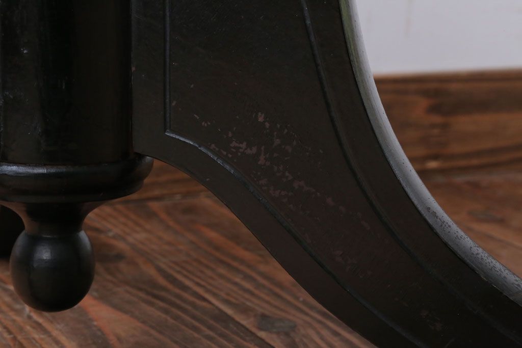 アンティーク家具　アンティーク　古い木製のおしゃれな回転スツール(2)