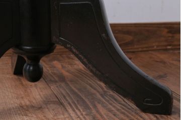 アンティーク家具　アンティーク　古い木製のおしゃれな回転スツール(2)