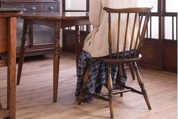 アンティーク家具　イギリスアンティーク　アーコール　スティックバックチェア2脚セット