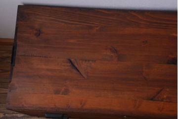 アンティーク家具　和製アンティーク　鉄脚付き!古い衣装箪笥ローボード(3)