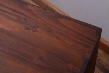 アンティーク家具　和製アンティーク　鉄脚付き!古い衣装箪笥ローボード(3)