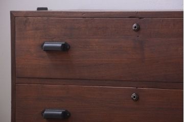 アンティーク家具　和製アンティーク　鉄脚付き!古い衣装箪笥ローボード(3)