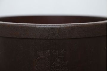アンティーク雑貨　古民具・骨董　古い木の金具付き一斗枡
