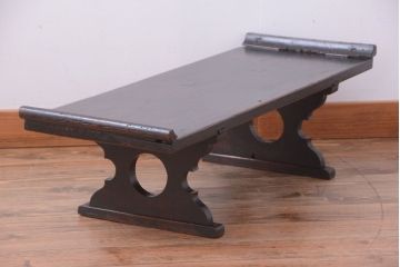 アンティーク家具　古民具・骨董　上品なデザインの古い欅製経机