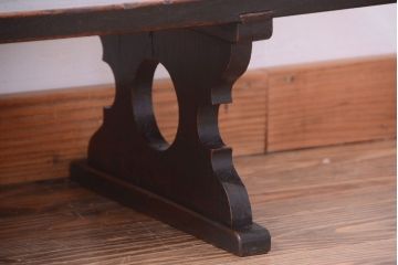 アンティーク家具　古民具・骨董　上品なデザインの古い欅製経机