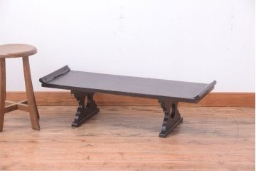 アンティーク家具　古民具・骨董　上品なデザインの古い欅製経机