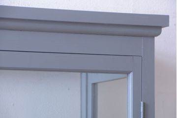 アンティーク家具　アンティークペイント　見せる収納におすすめの5面ガラスケース