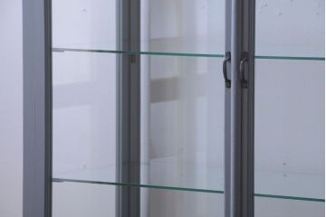 アンティーク家具　アンティークペイント　見せる収納におすすめの5面ガラスケース