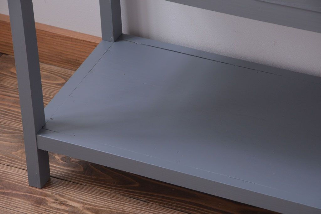 アンティーク家具　アンティークペイント　見せる収納におすすめの5面ガラスケース