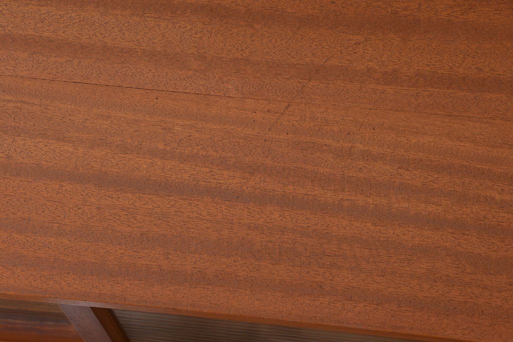 アンティーク家具　和製アンティーク　モールガラス入り!明るい木味の収納戸棚