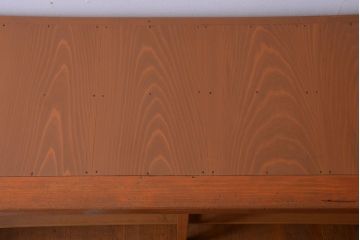 レトロ家具　昭和レトロ　引き出し付き!古い木のアンティーク横型飾り棚(本棚)