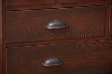 アンティーク家具　和製アンティーク　ネームプレート付き!古い木製の27杯ドロワー(引き出し)