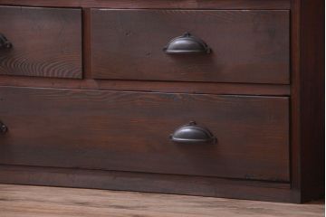 アンティーク家具　和製アンティーク　ネームプレート付き!古い木製の27杯ドロワー(引き出し)