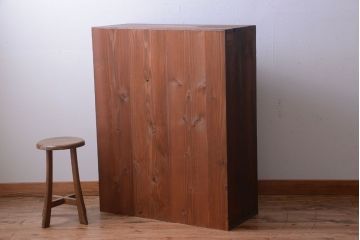 アンティーク家具　和製アンティーク　ネームプレート付き!古い木製の27杯ドロワー(引き出し)