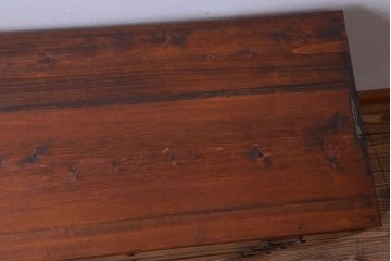 アンティーク家具　和製アンティーク　シンプルな衣装箪笥の鉄脚ローボード(ローチェスト)(2)