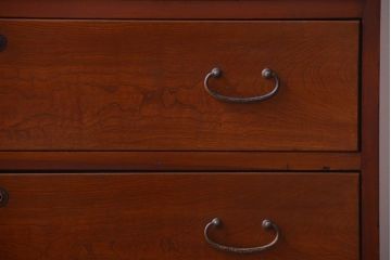 アンティーク家具　和製アンティーク　シンプルな衣装箪笥の鉄脚ローボード(ローチェスト)(2)