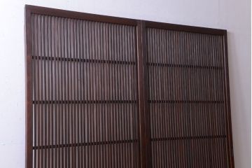 古民具・骨董　和モダンなアンティーク格子戸2枚セット