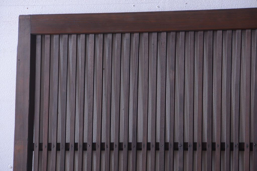 古民具・骨董　和モダンなアンティーク格子戸2枚セット