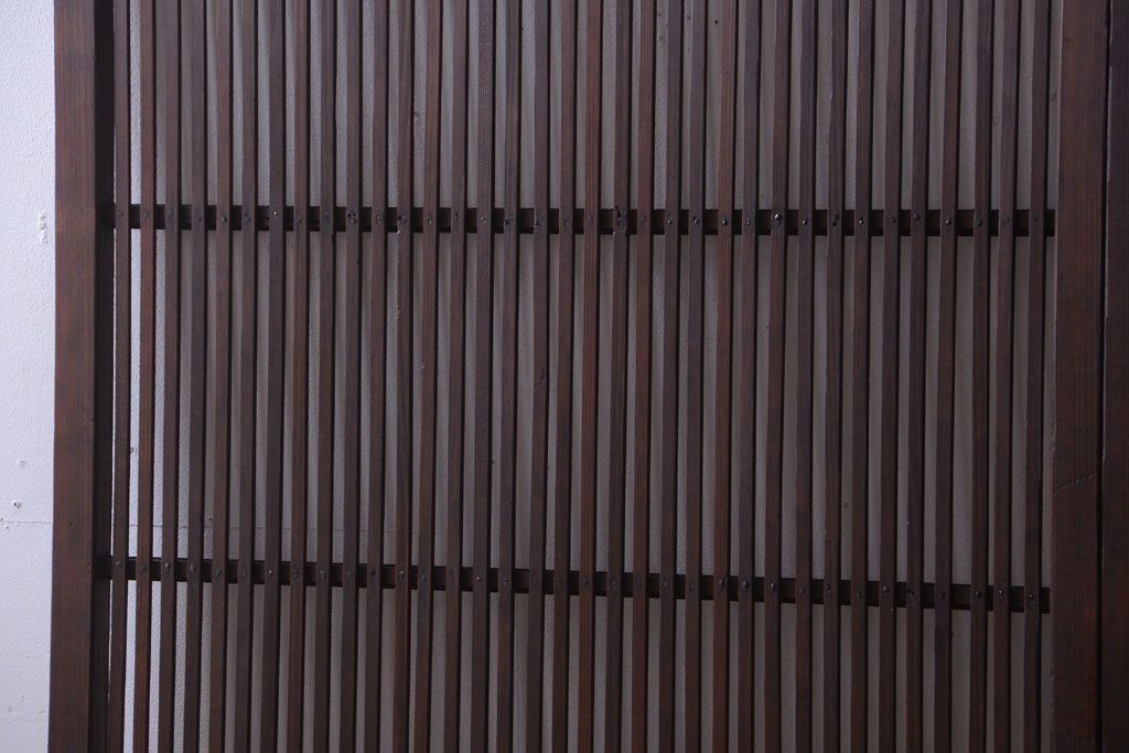 古民具・骨董　和モダンなアンティーク格子戸2枚セット