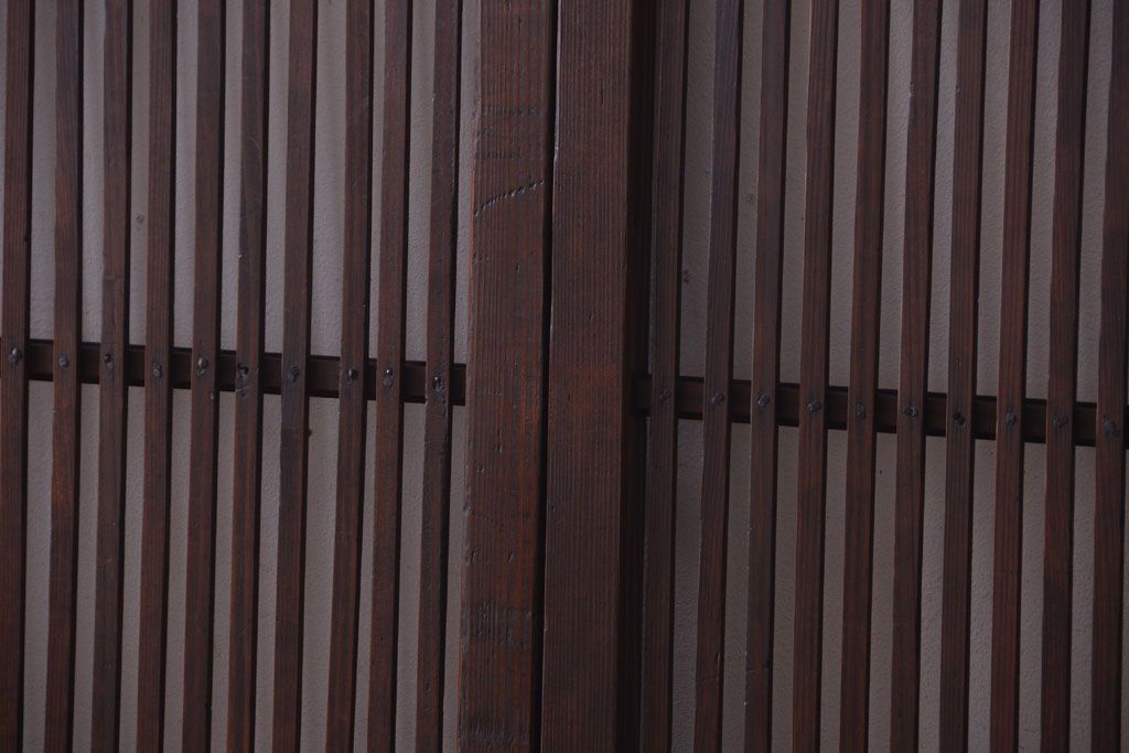 古民具・骨董　和モダンなアンティーク格子戸2枚セット