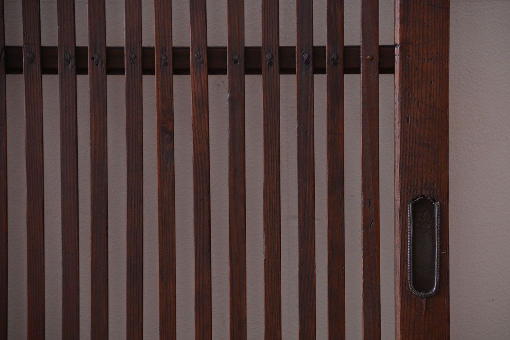 古民具・骨董　和モダンなアンティーク格子戸2枚セット