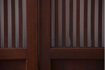 古民具・骨董　和モダンなアンティーク格子戸2枚セット