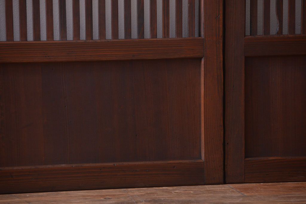 古民具・骨董　和モダンなアンティーク格子戸2枚セット