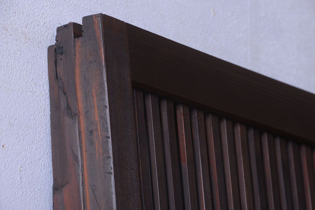 古民具・骨董　和モダンなアンティーク格子戸2枚セット