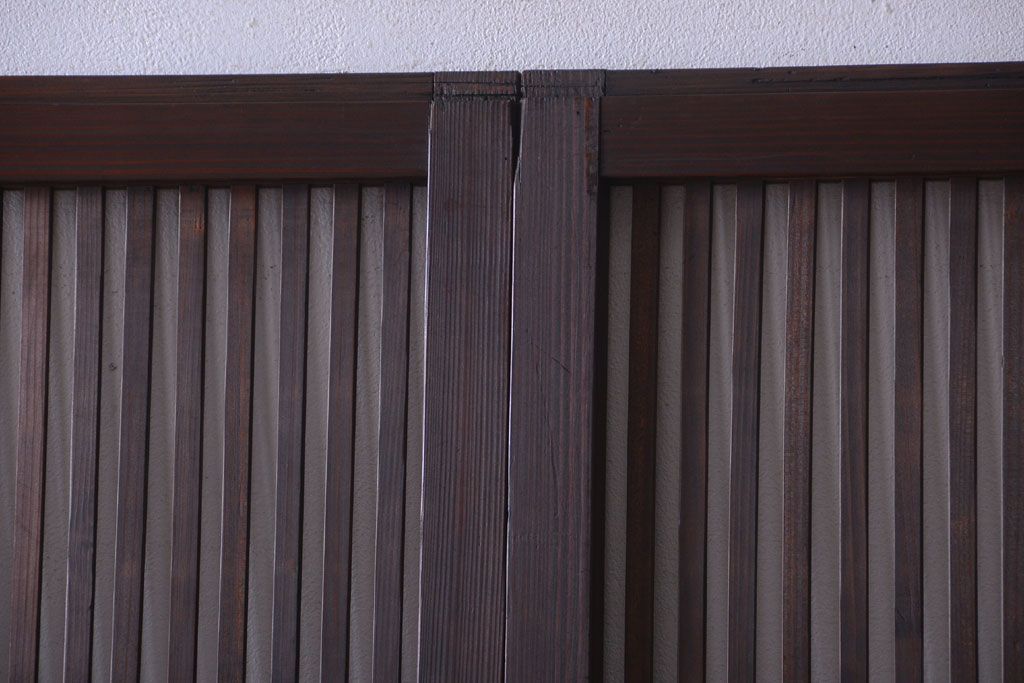 古民具・骨董　和モダンなアンティーク格子戸2枚セット