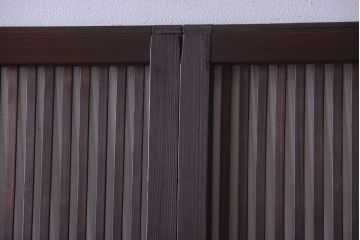 古民具・骨董　和モダンなアンティーク格子戸2枚セット