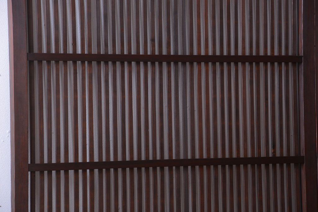 古民具・骨董　和モダンなアンティーク格子戸2枚セット