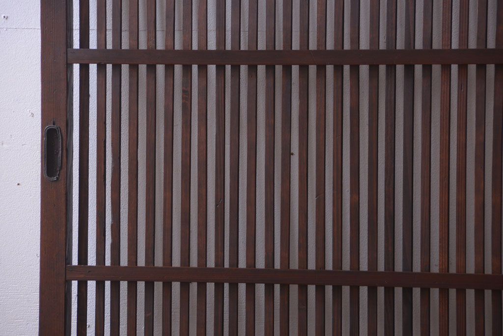 古民具・骨董　和モダンなアンティーク格子戸2枚セット