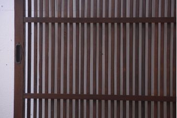 古民具・骨董　和モダンなアンティーク格子戸2枚セット