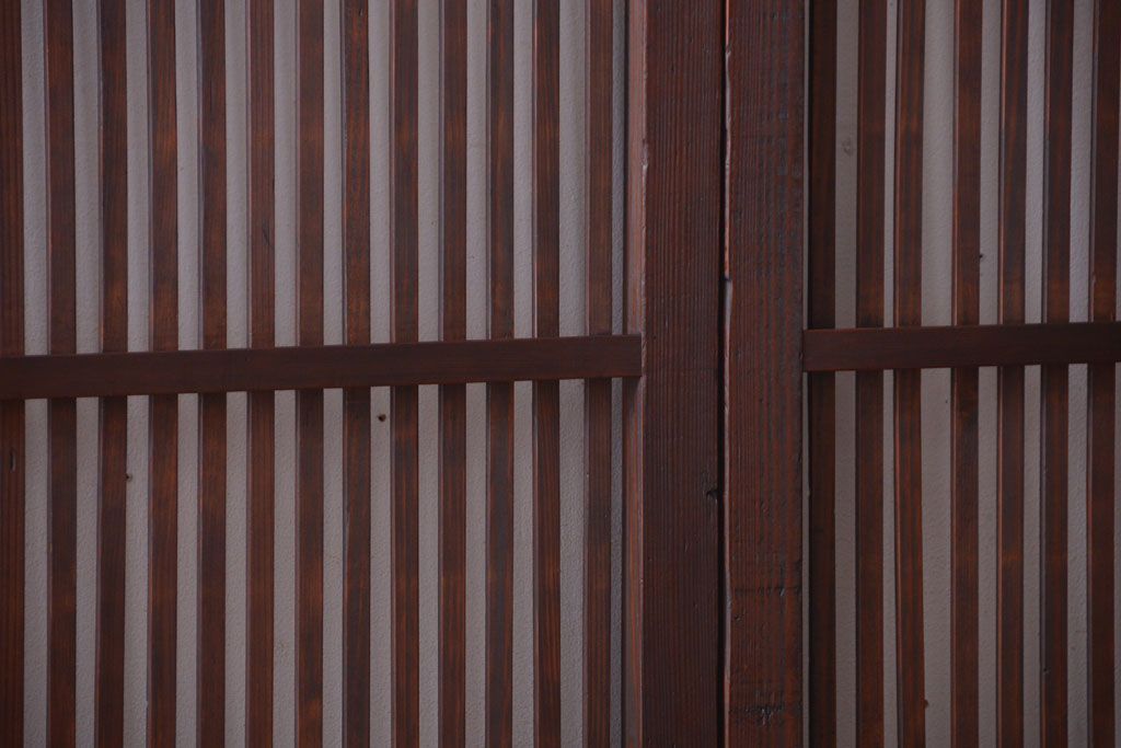 古民具・骨董　和モダンなアンティーク格子戸2枚セット