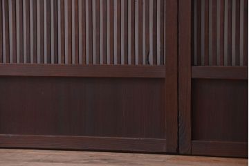 古民具・骨董　和モダンなアンティーク格子戸2枚セット