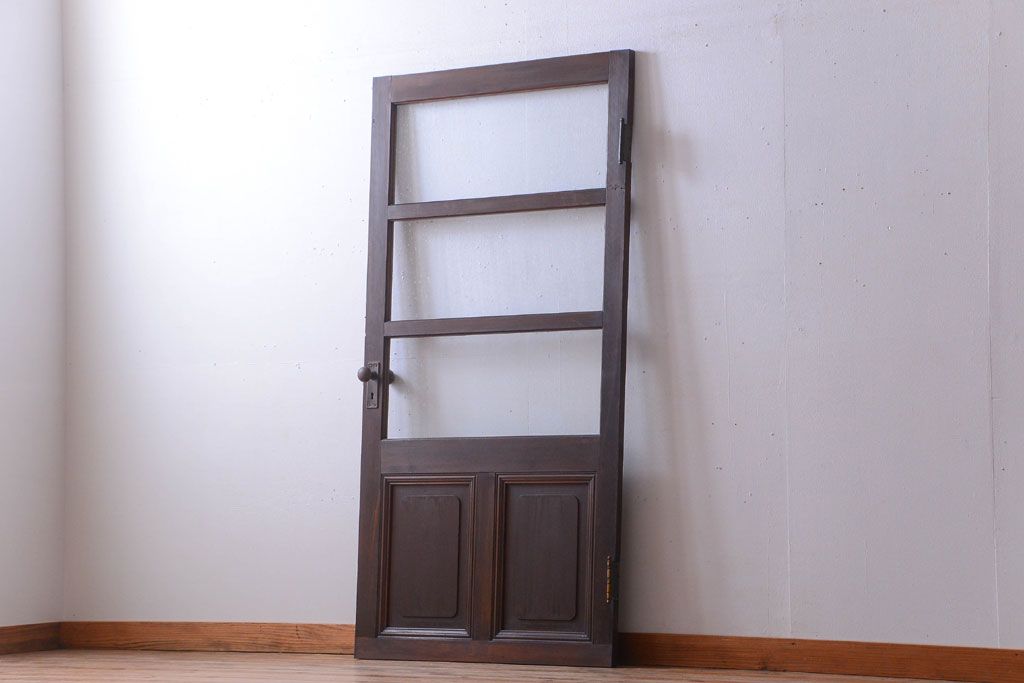 和製アンティーク　気泡ガラス入り!上質な古いドア