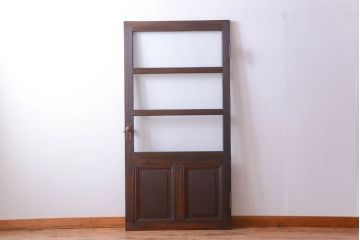 和製アンティーク　気泡ガラス入り!上質な古いドア