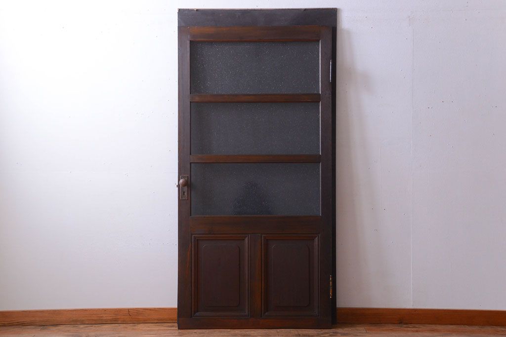 和製アンティーク　気泡ガラス入り!上質な古いドア